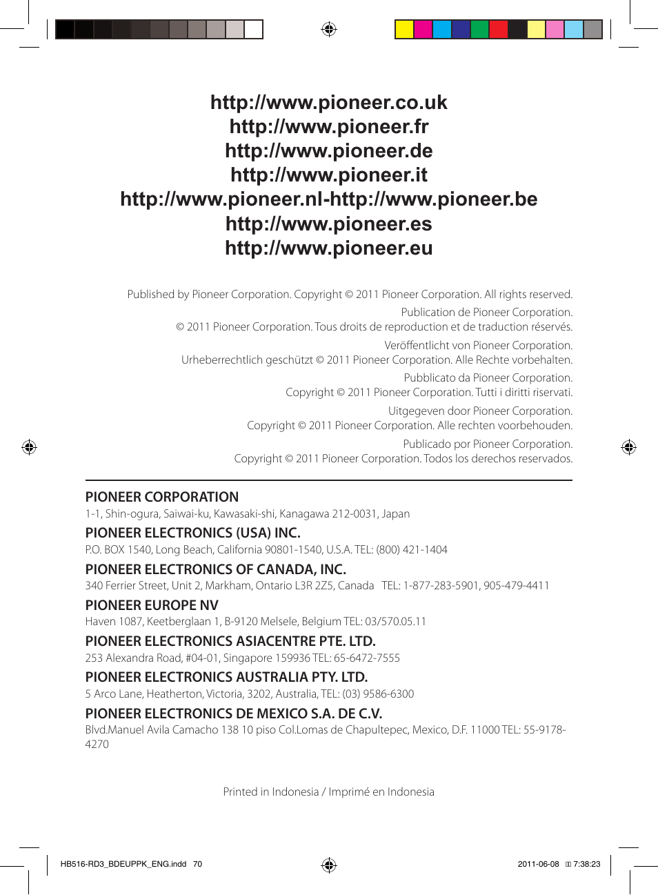 Pioneer BCS-HF818 User Manual | Page 424 / 424