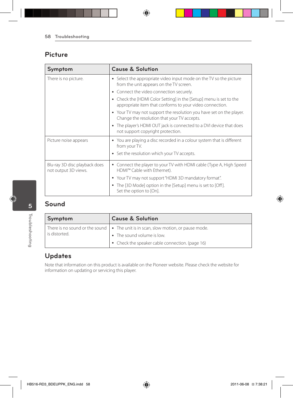 58 – picture 58 – sound 58 – updates, Picture, Sound | Updates | Pioneer BCS-HF818 User Manual | Page 58 / 424