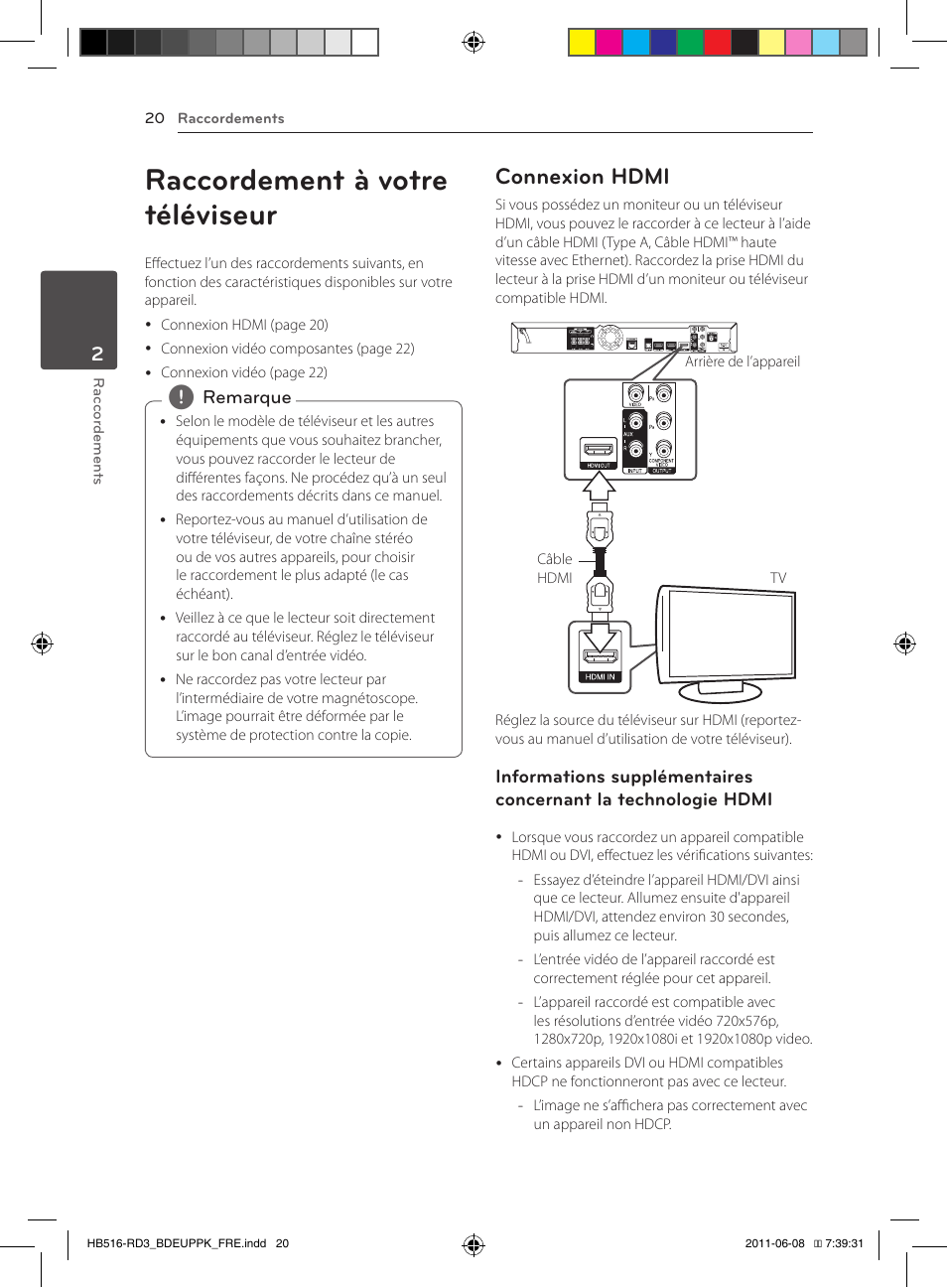 Raccordement à votre téléviseur, Connexion hdmi | Pioneer BCS-HF818 User Manual | Page 88 / 424