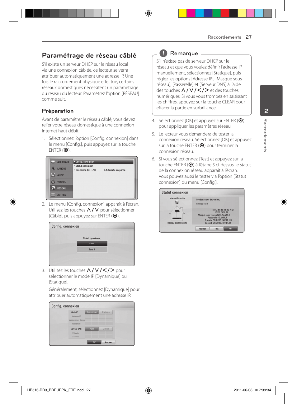 27 – paramétrage de réseau câblé, Paramétrage de réseau câblé | Pioneer BCS-HF818 User Manual | Page 95 / 424