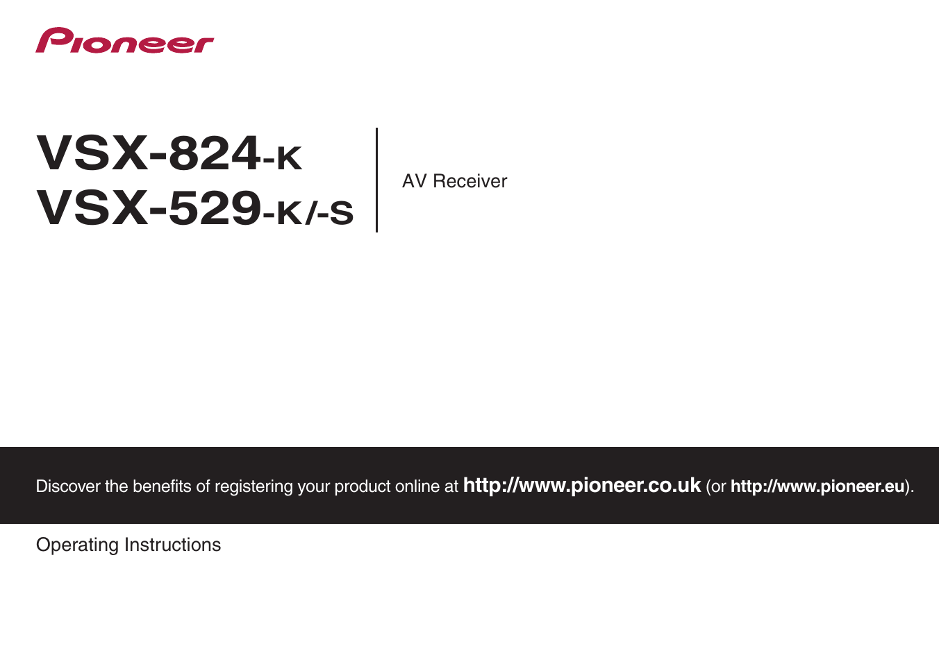 Pioneer VSX-529-K User Manual | 66 pages