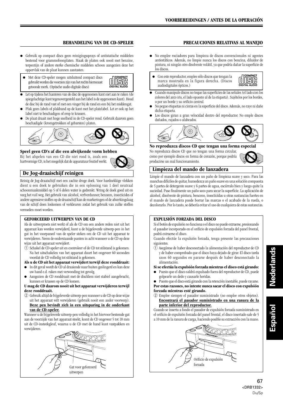 Nederlands español | Pioneer CDJ-800 User Manual | Page 67 / 96