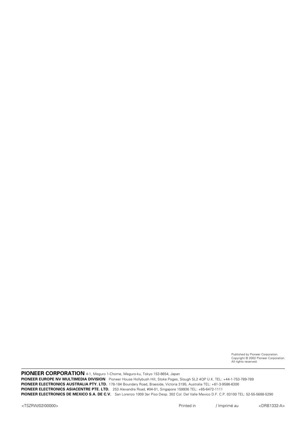 Pioneer corporation | Pioneer CDJ-800 User Manual | Page 96 / 96