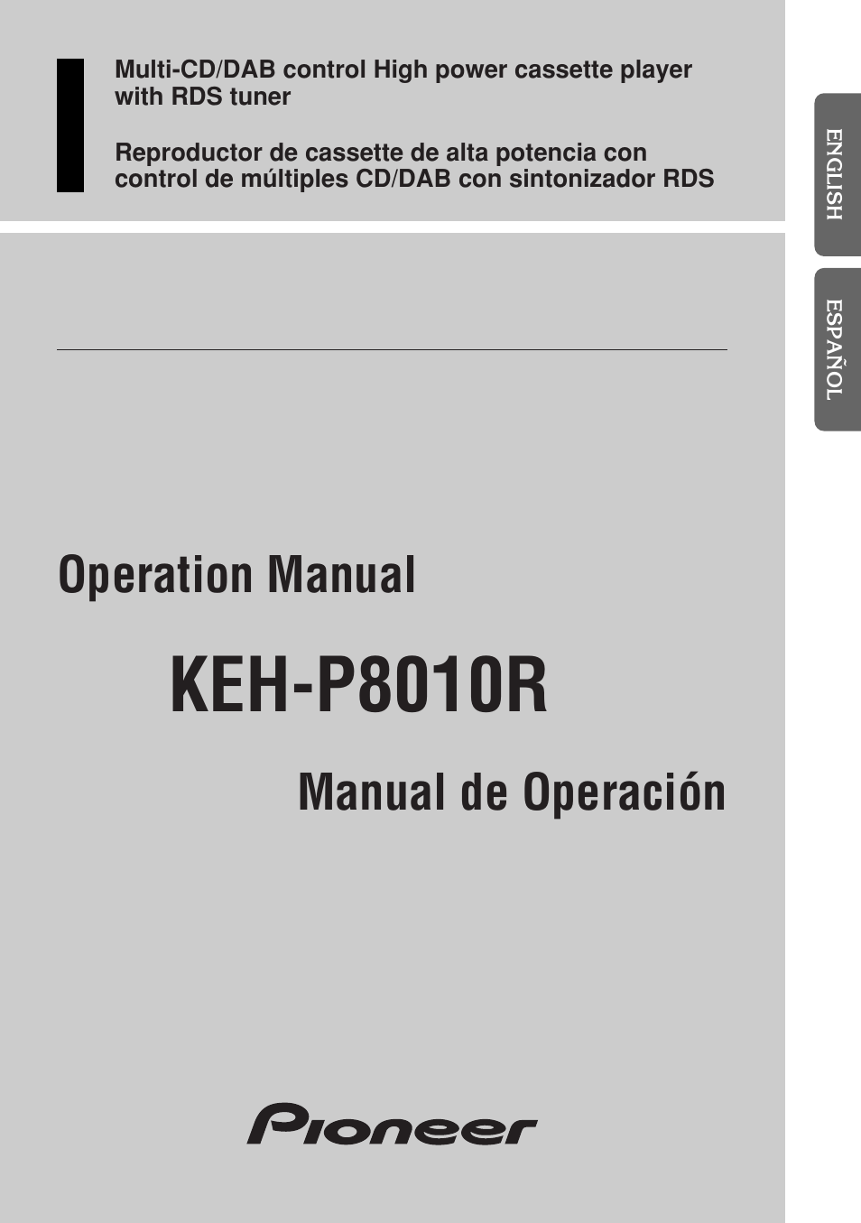 Pioneer KEH-P8010R User Manual | 132 pages