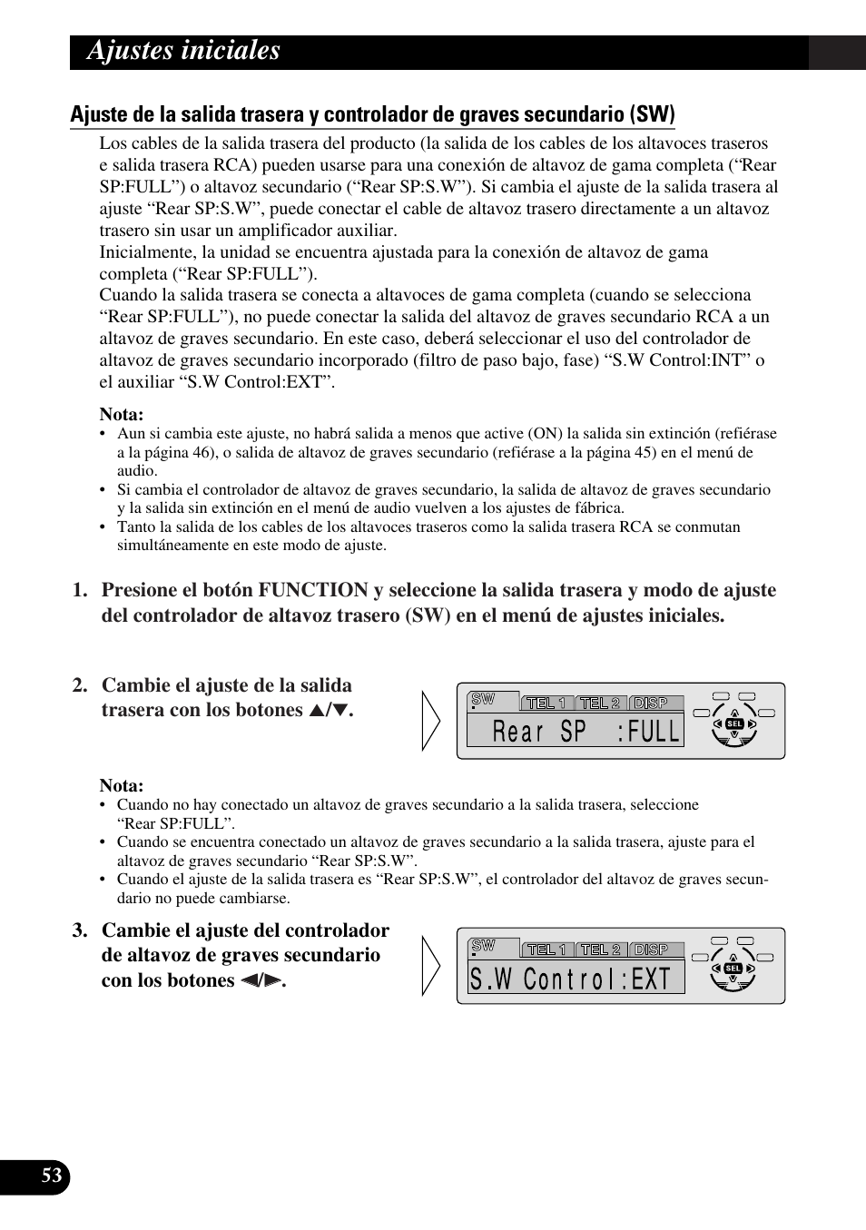 Ajustes iniciales | Pioneer KEH-P8010R User Manual | Page 118 / 132