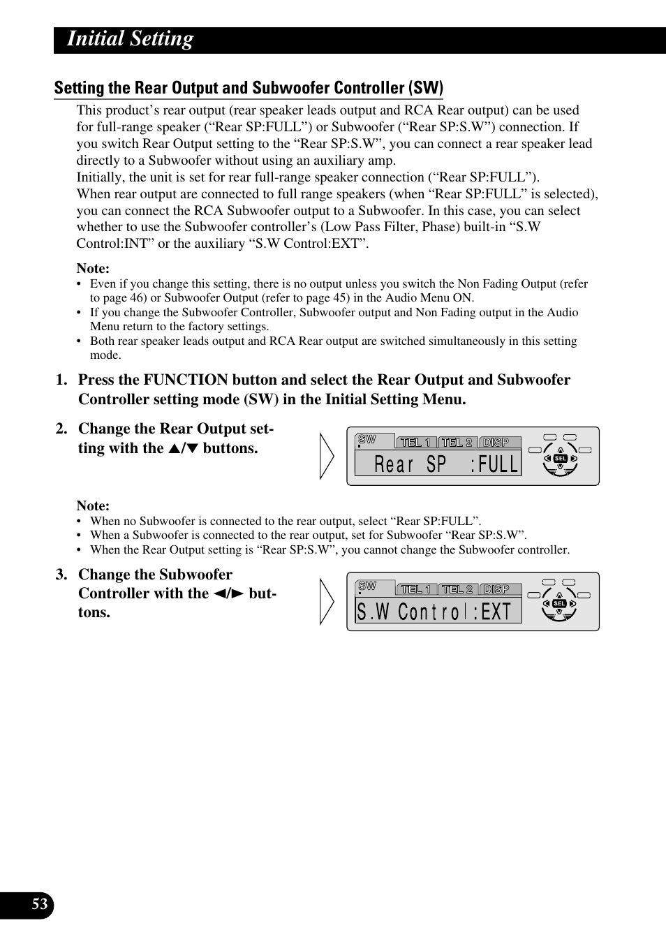 Initial setting | Pioneer KEH-P8010R User Manual | Page 54 / 132