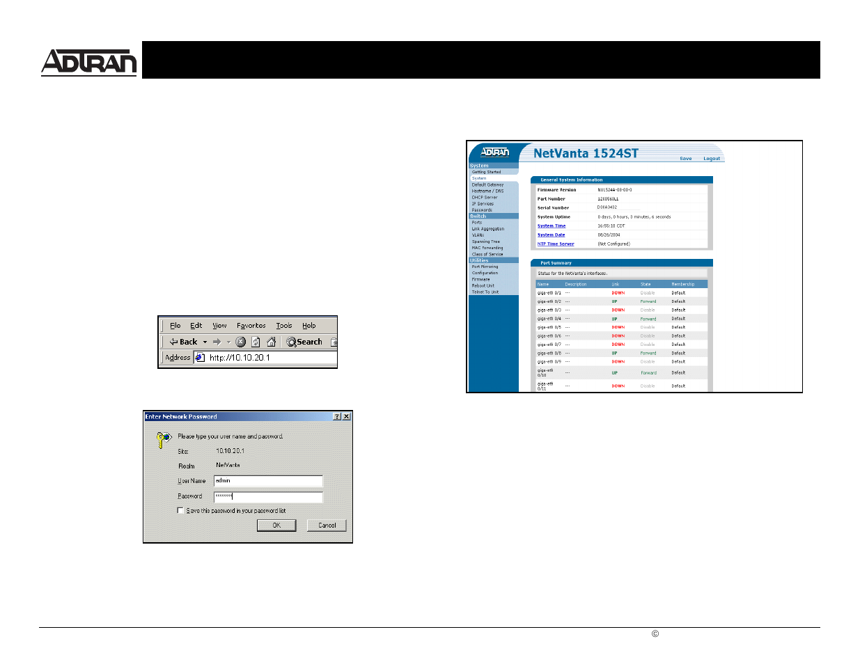 ADTRAN NetVanta 1524 User Manual | 2 pages