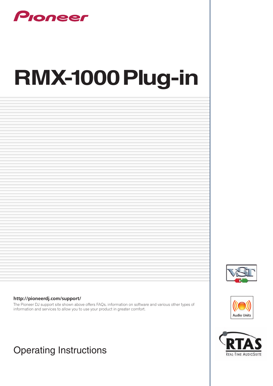 Pioneer RMX-1000 User Manual | 4 pages