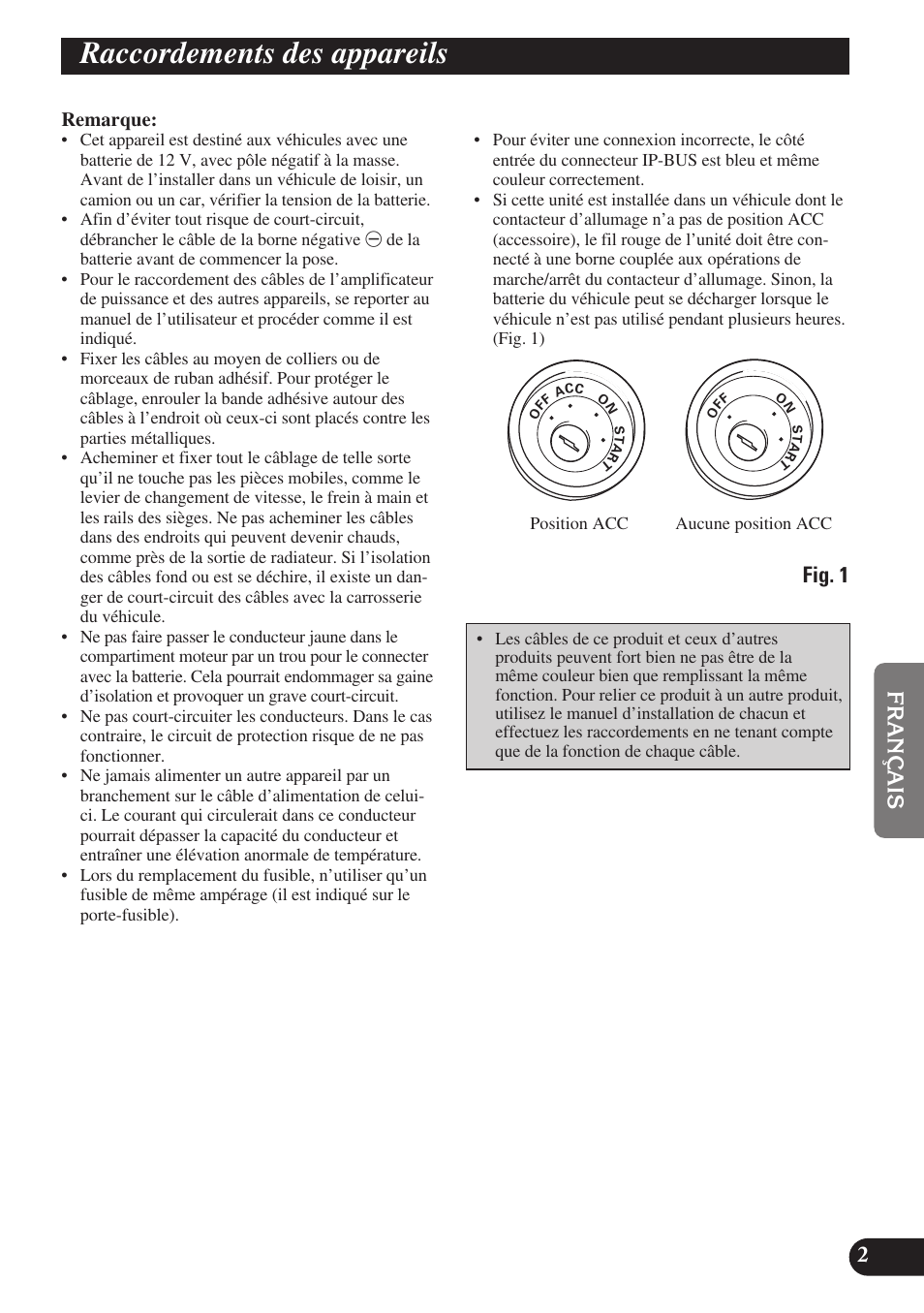 Raccordements des appareils, Fig. 1 | Pioneer SDV-P7 User Manual | Page 39 / 76