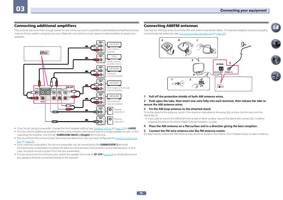 Antenna am loop fm unbal 75 | Pioneer SC-2022-K User Manual | Page 29 / 113