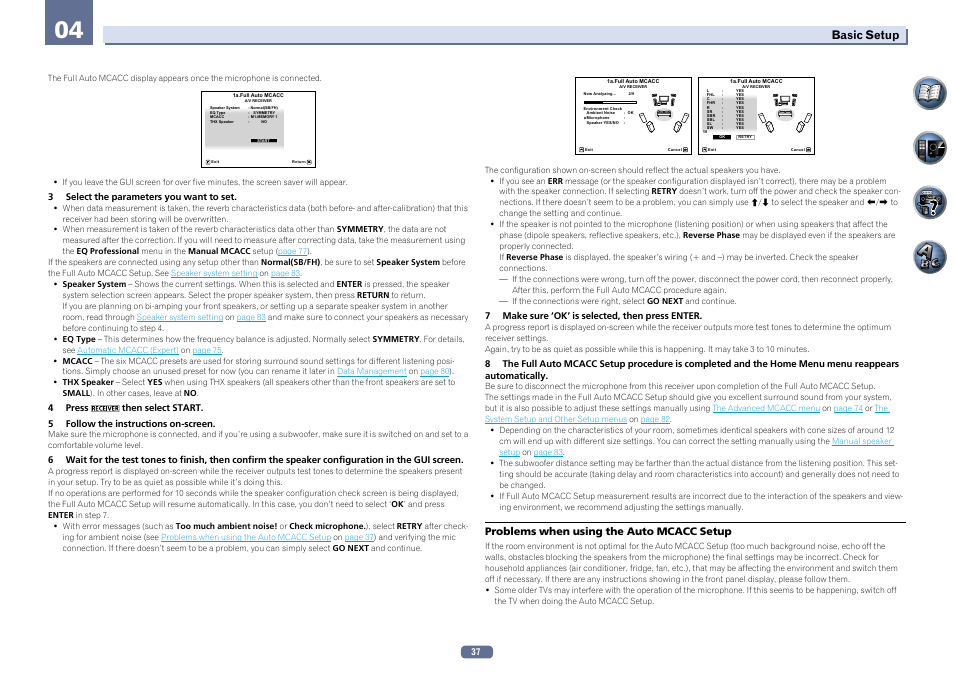 Basic setup | Pioneer SC-2022-K User Manual | Page 37 / 113