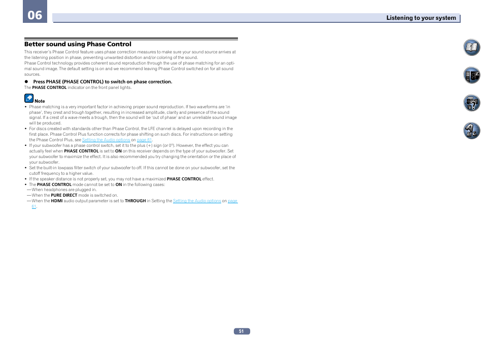 Better sound using phase control | Pioneer SC-2022-K User Manual | Page 51 / 113