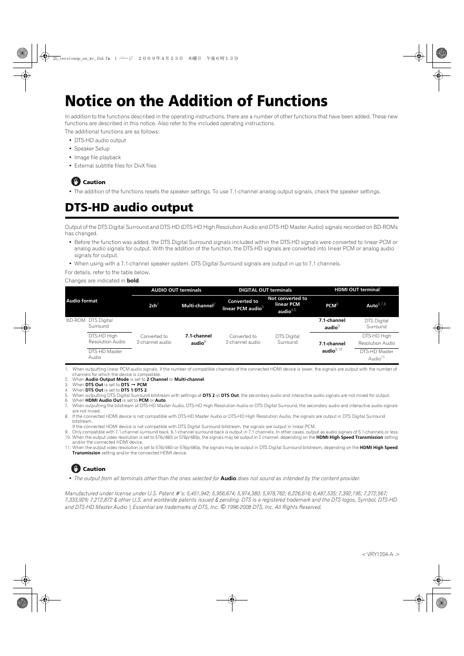 Pioneer BDP-LX71 User Manual | 3 pages