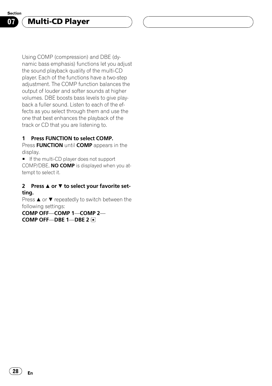 Multi-cd player | Pioneer DEH-P4500R User Manual | Page 28 / 88