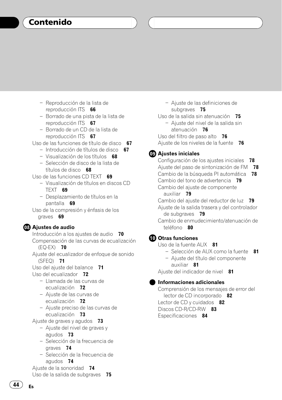 Pioneer DEH-P4500R User Manual | Page 44 / 88