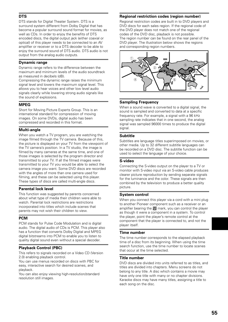 Pioneer DV-535 User Manual | Page 55 / 56