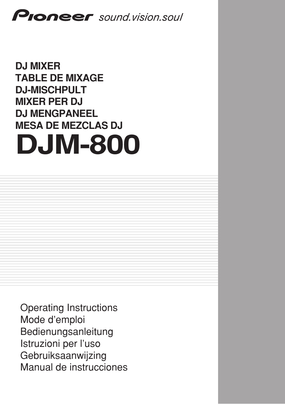 Pioneer DJM-800 User Manual | 128 pages