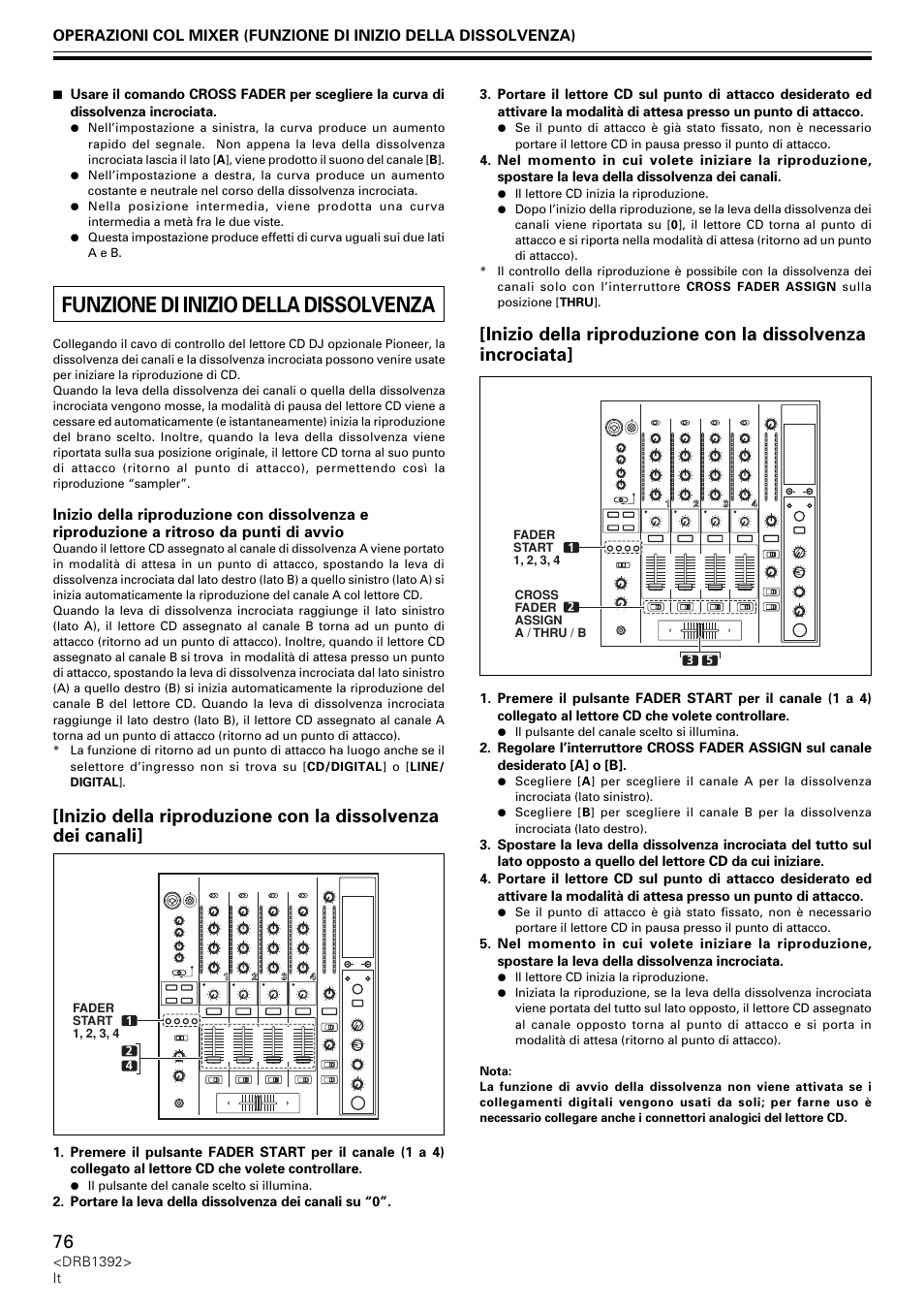 Funzione di inizio della dissolvenza | Pioneer DJM-800 User Manual | Page 76 / 128