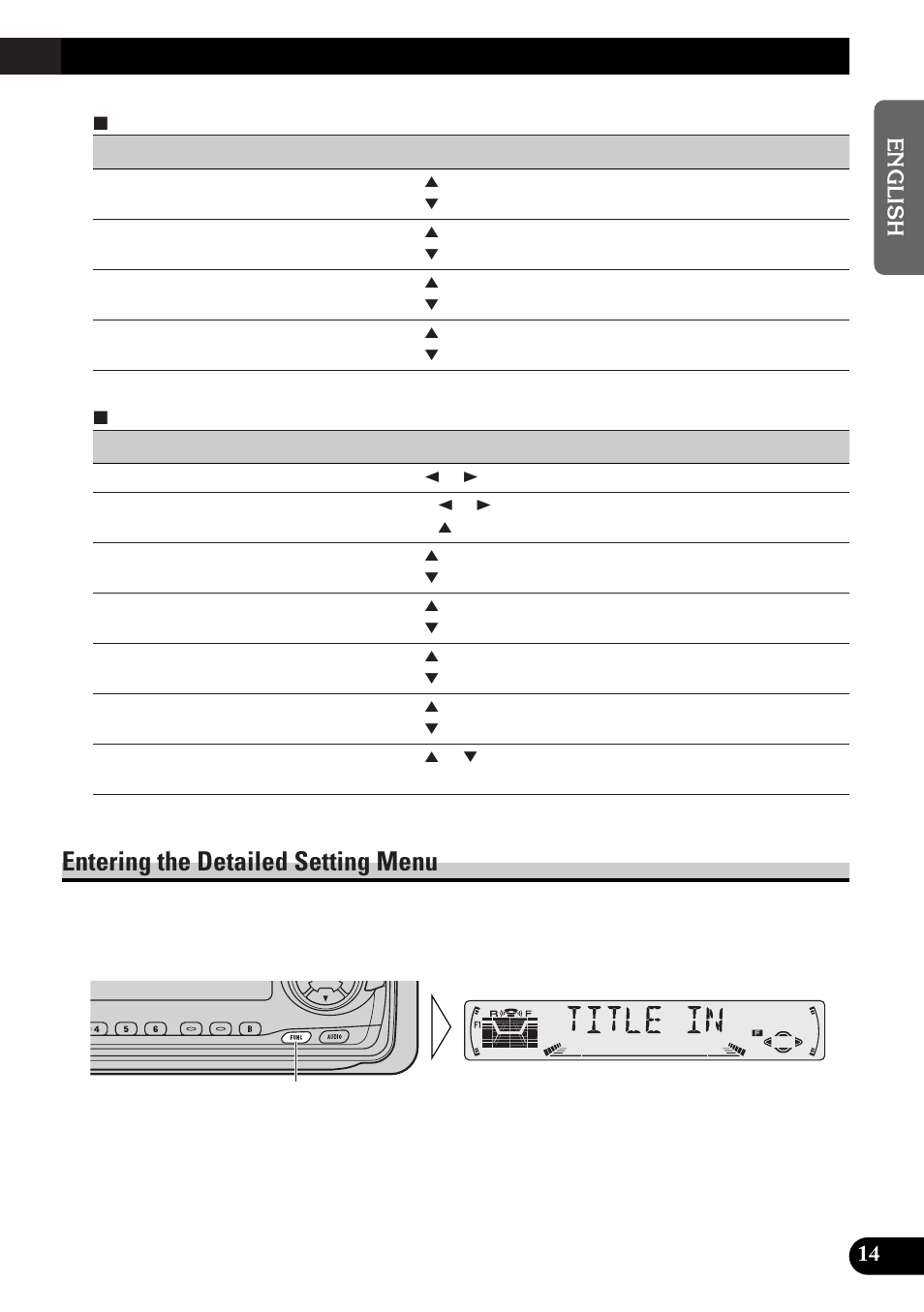 Entering the detailed setting menu | Pioneer DEH-P4300R User Manual | Page 15 / 108