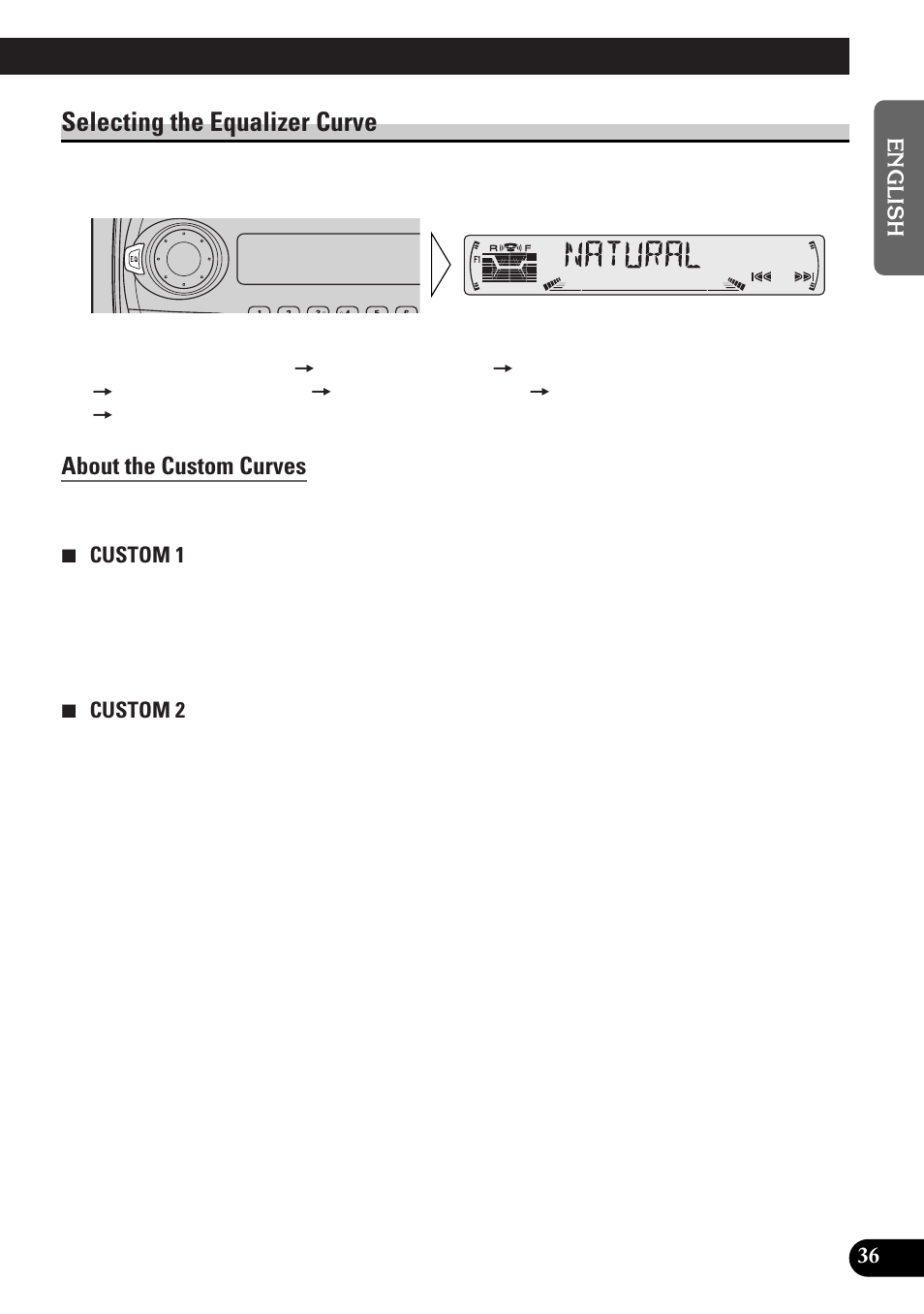 A title (english), Selecting the equalizer curve | Pioneer DEH-P4300R User Manual | Page 37 / 108