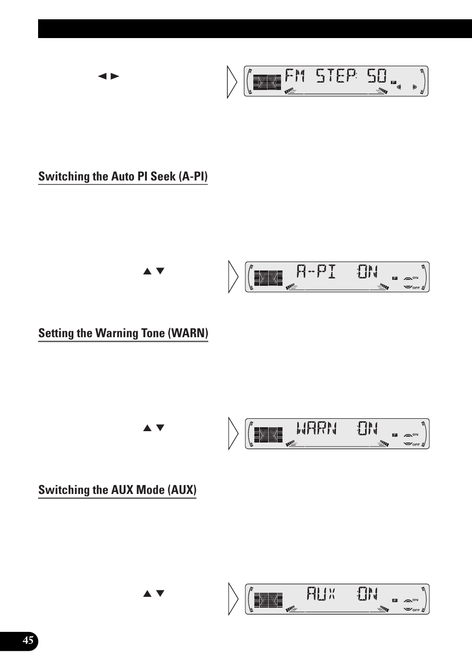 Initial setting | Pioneer DEH-P4300R User Manual | Page 46 / 108