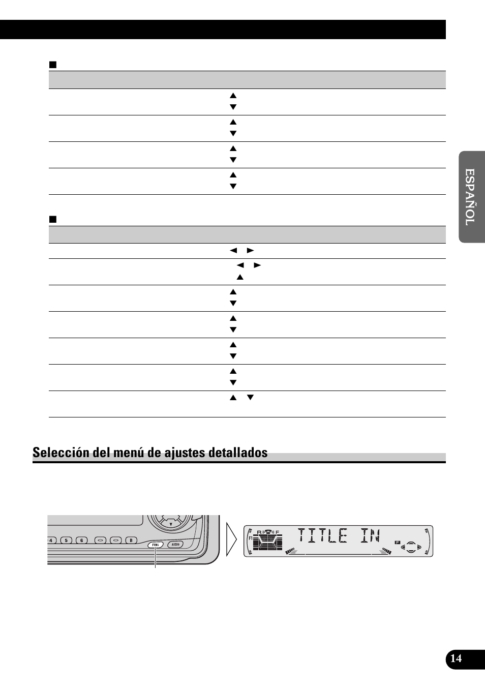 Selección del menú de ajustes detallados | Pioneer DEH-P4300R User Manual | Page 67 / 108