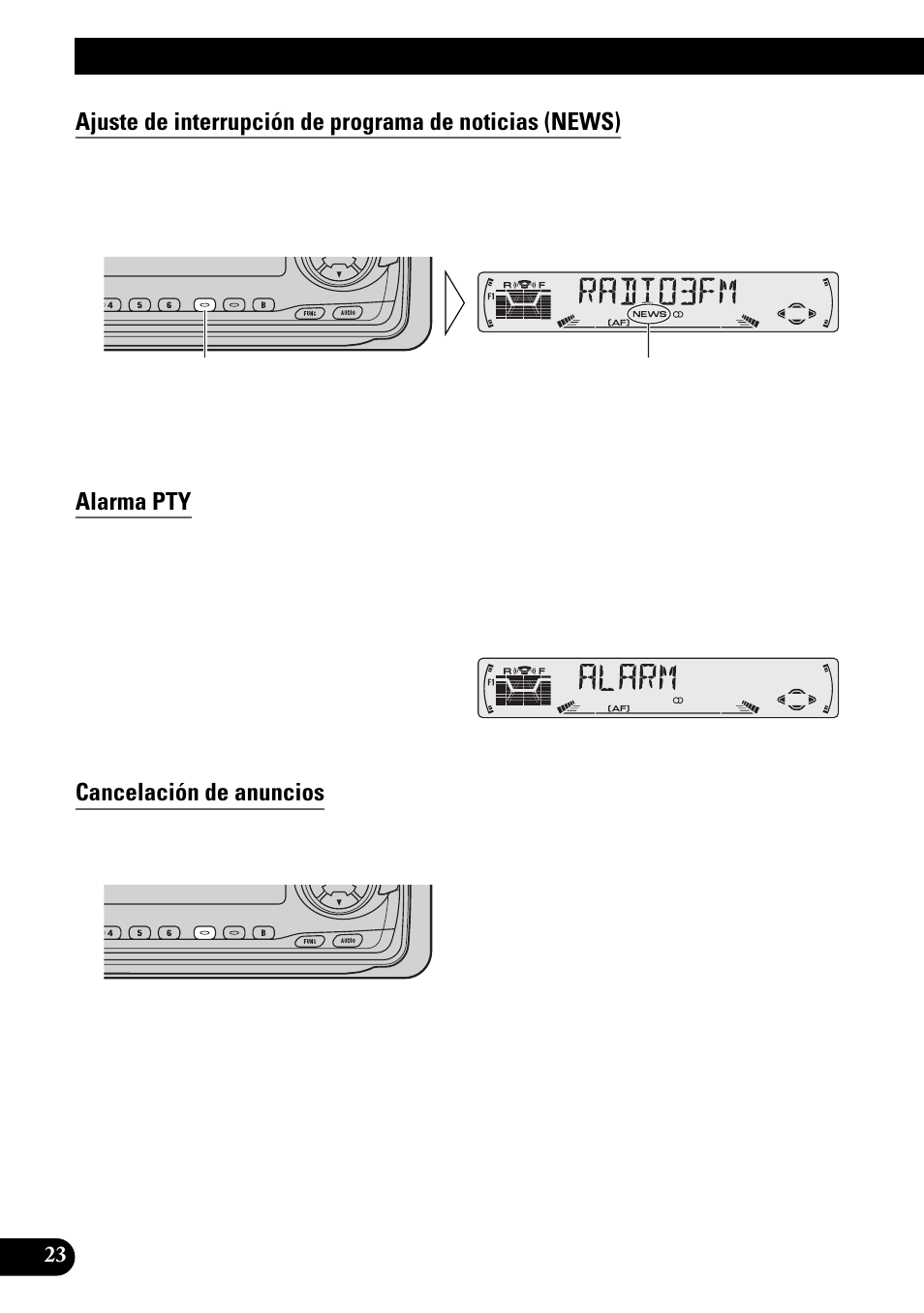 A title (english), Uso de las funciones rds | Pioneer DEH-P4300R User Manual | Page 76 / 108