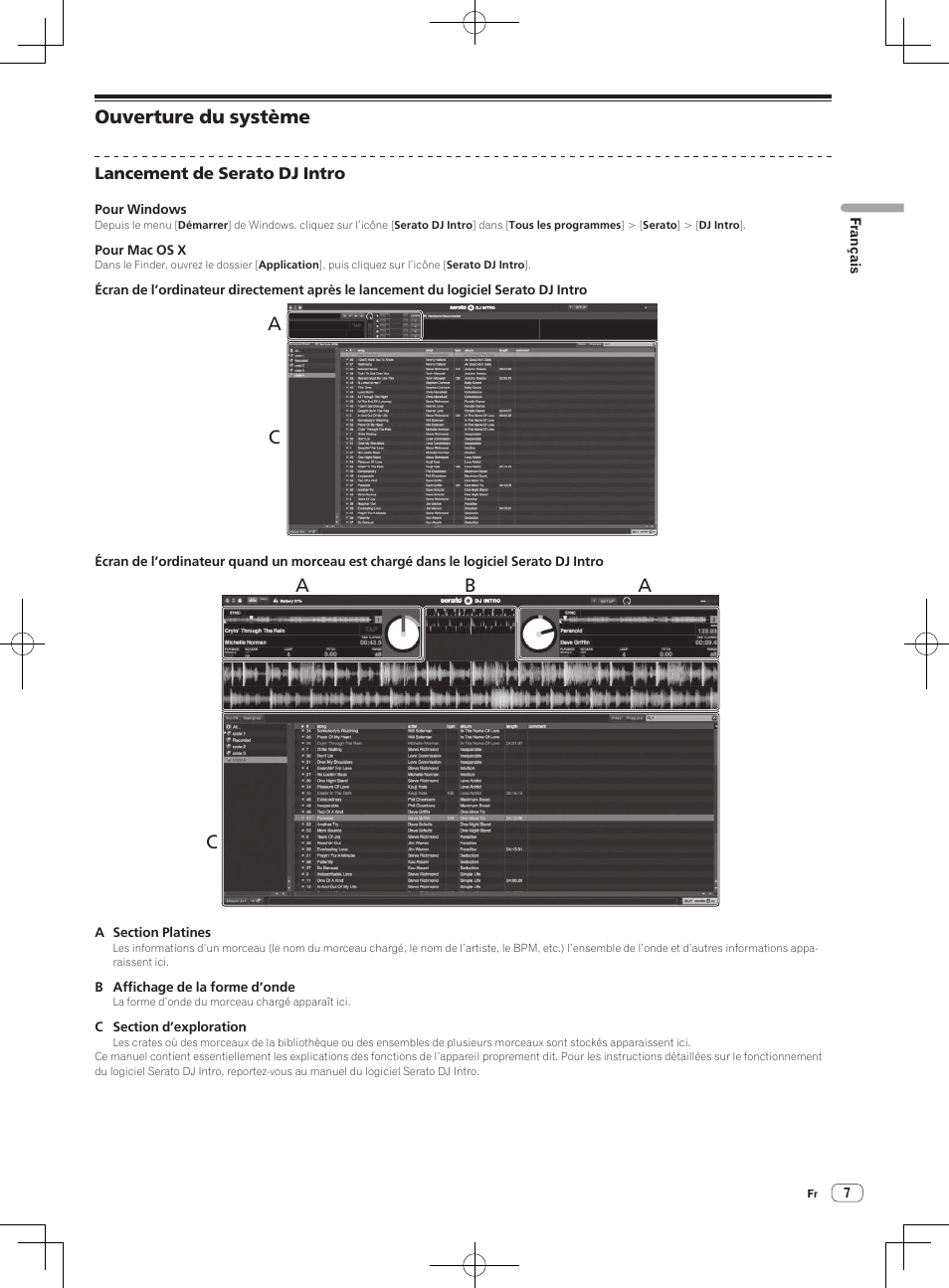 Ouverture du système, Ac b | Pioneer DDJ-SB User Manual | Page 21 / 68