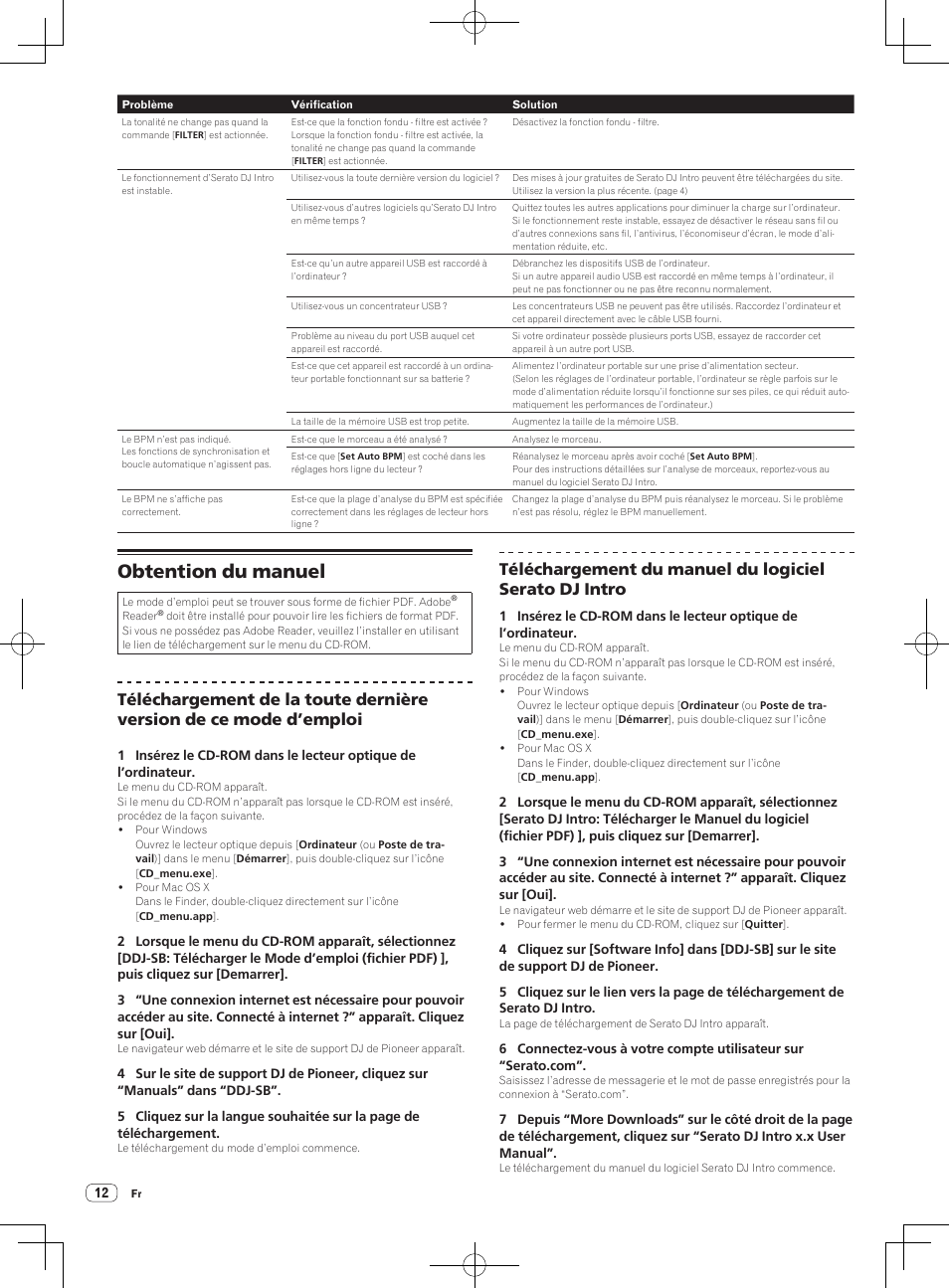 Obtention du manuel | Pioneer DDJ-SB User Manual | Page 26 / 68