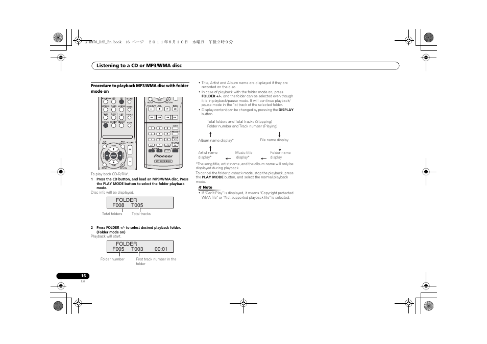 Pioneer X-HM70DAB-K User Manual | Page 16 / 40