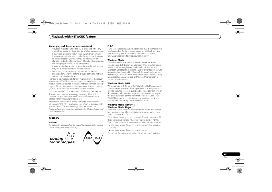 Glossary | Pioneer X-HM70DAB-K User Manual | Page 23 / 40