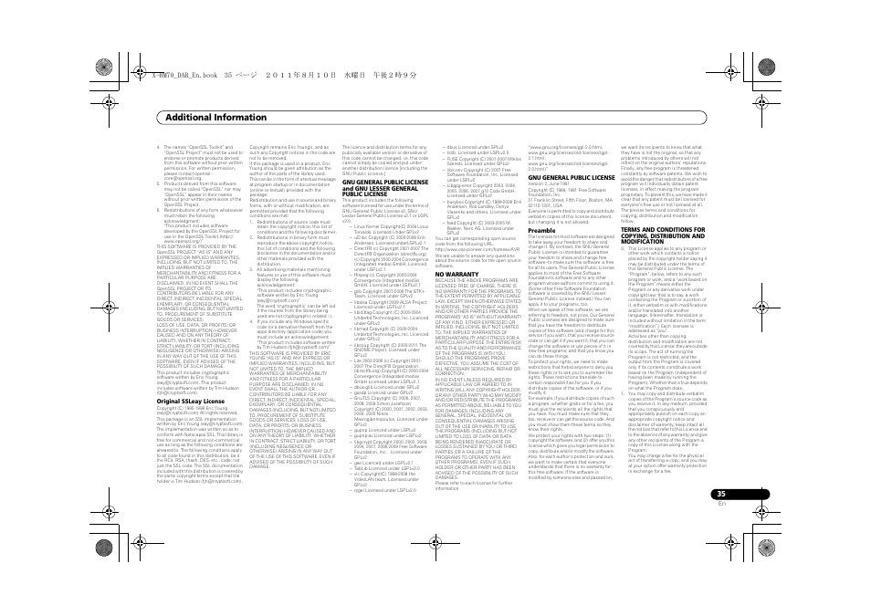 Additional information | Pioneer X-HM70DAB-K User Manual | Page 35 / 40