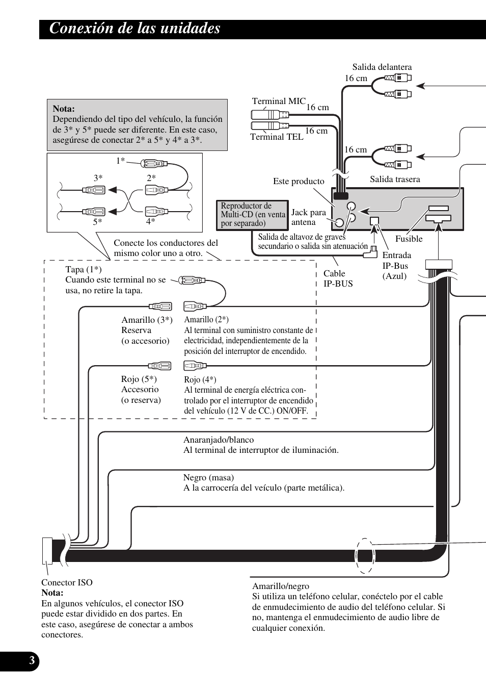 Conexión de las unidades | Pioneer KEH-P8010R User Manual | Page 10 / 40
