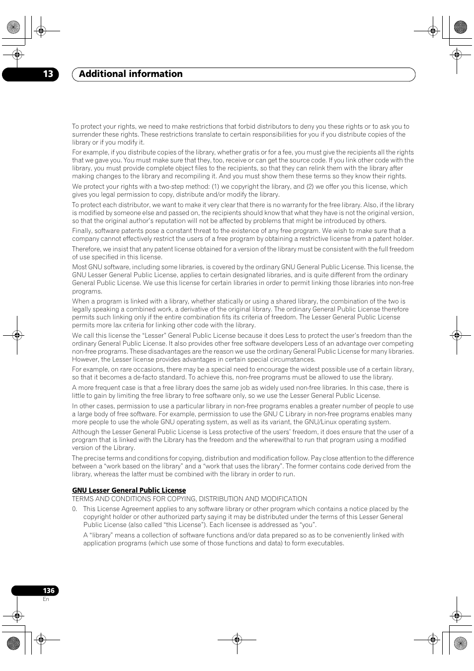 Additional information 13 | Pioneer SC-LX90 User Manual | Page 136 / 150
