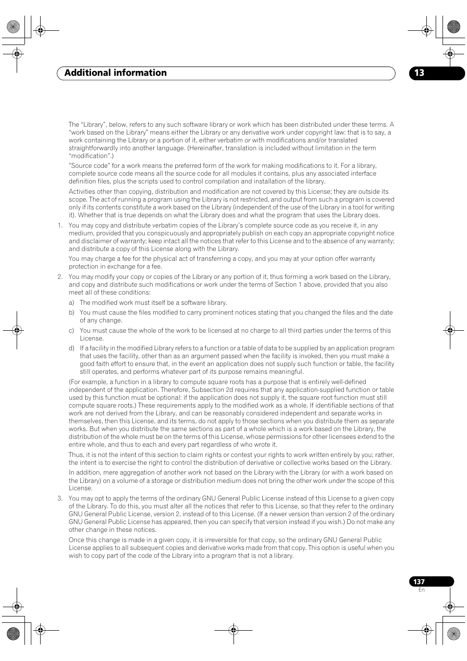 Additional information 13 | Pioneer SC-LX90 User Manual | Page 137 / 150