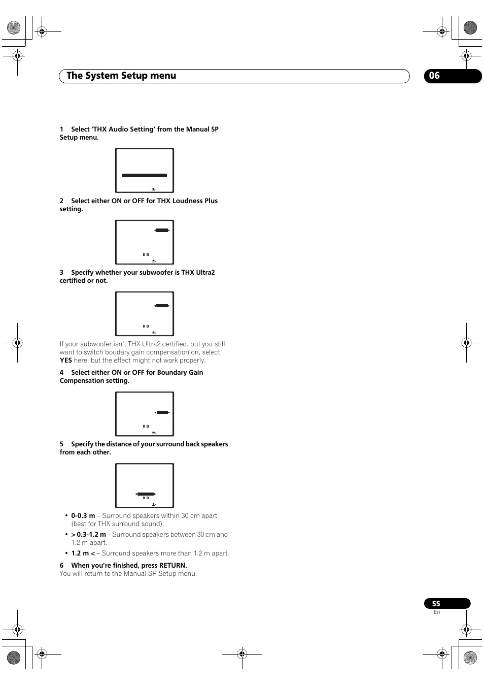 The system setup menu 06 | Pioneer SC-LX90 User Manual | Page 55 / 150