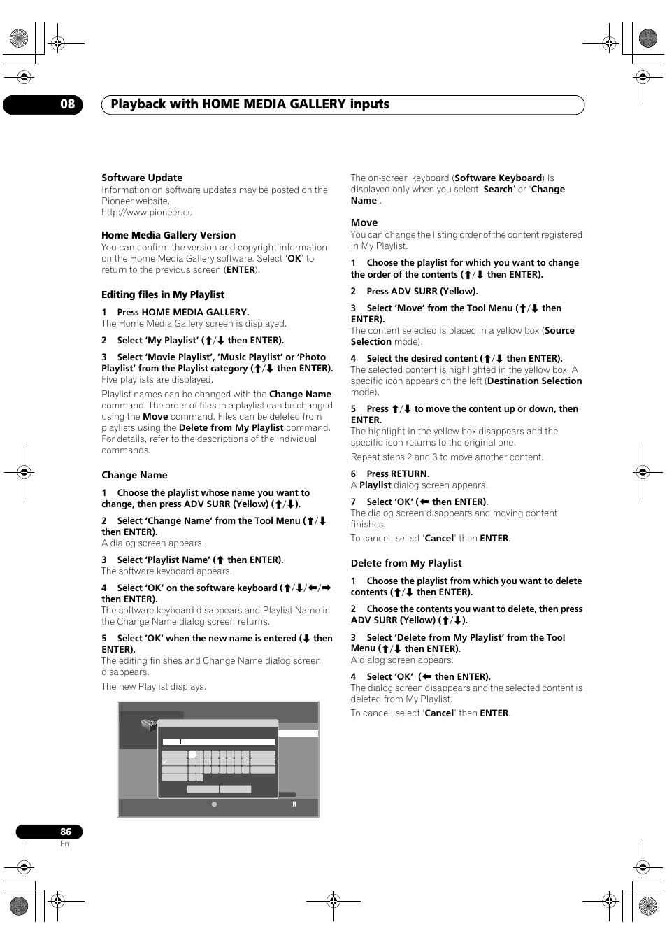 Playback with home media gallery inputs 08 | Pioneer SC-LX90 User Manual | Page 86 / 150
