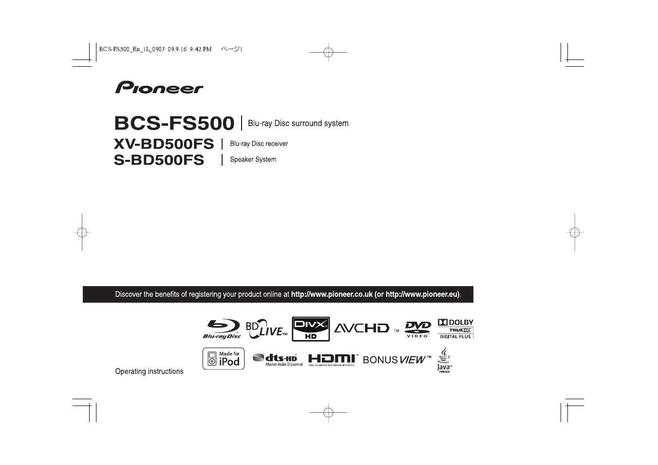 Pioneer BCS-FS500 User Manual | 56 pages