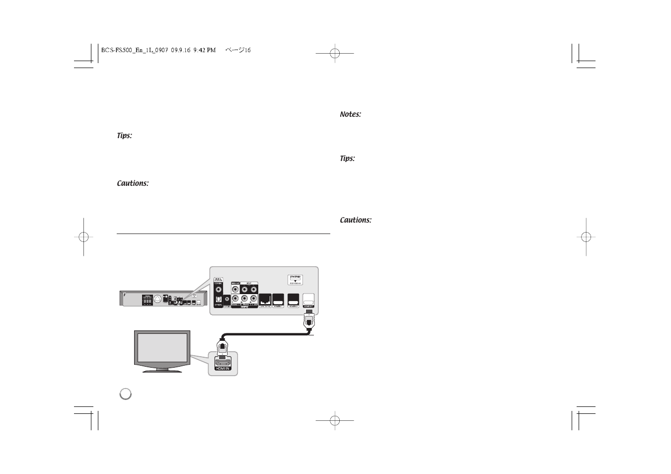 Connections to your tv -17, Connections to your tv | Pioneer BCS-FS500 User Manual | Page 16 / 56