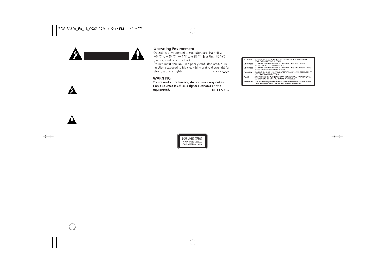 Pioneer BCS-FS500 User Manual | Page 2 / 56