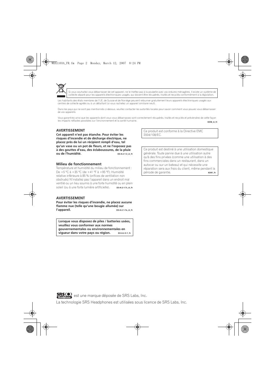 Pioneer SE-MJ7NC User Manual | Page 10 / 132
