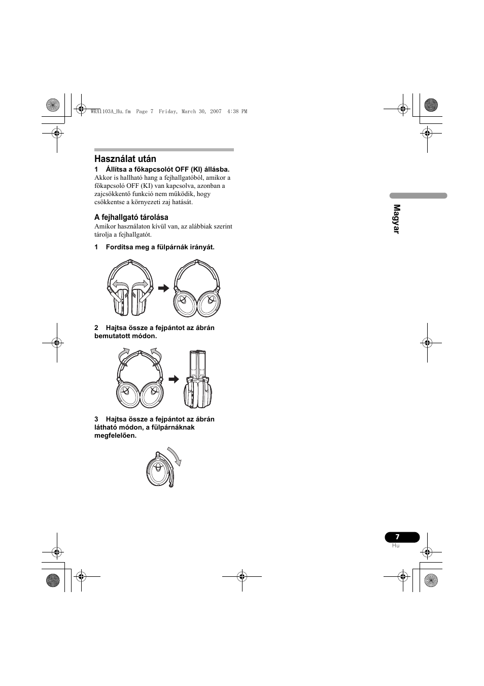 Használat után | Pioneer SE-MJ7NC User Manual | Page 103 / 132