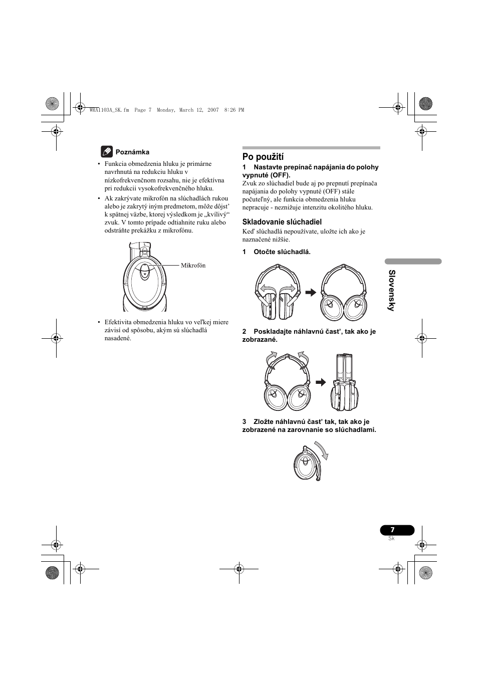 Po použití | Pioneer SE-MJ7NC User Manual | Page 111 / 132