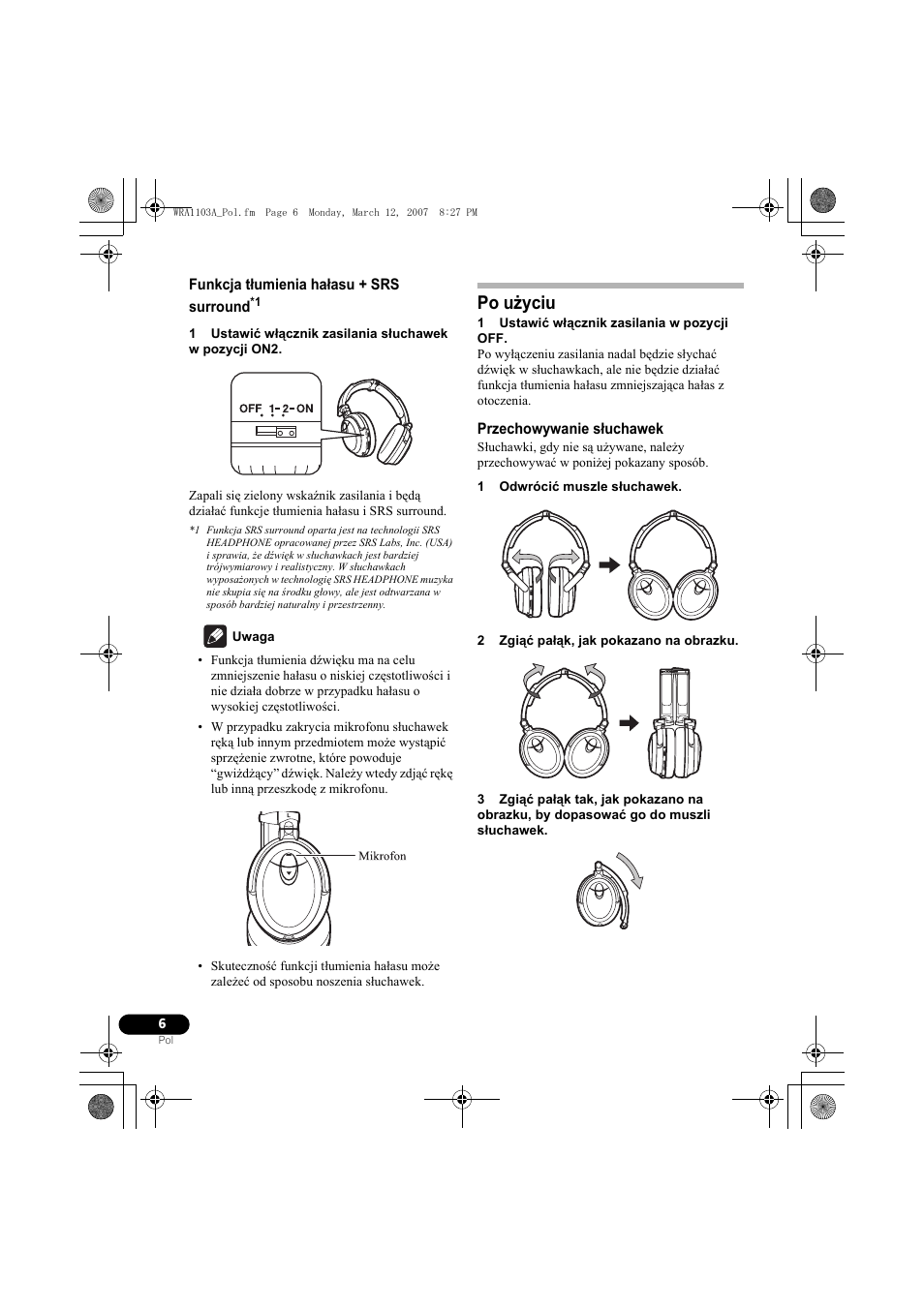 Po użyciu | Pioneer SE-MJ7NC User Manual | Page 126 / 132
