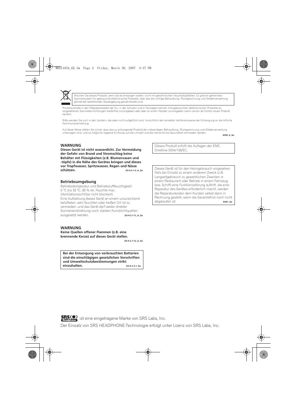 Pioneer SE-MJ7NC User Manual | Page 18 / 132