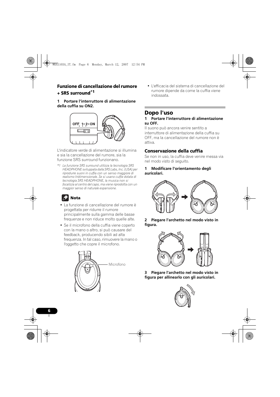 Dopo l'uso | Pioneer SE-MJ7NC User Manual | Page 30 / 132