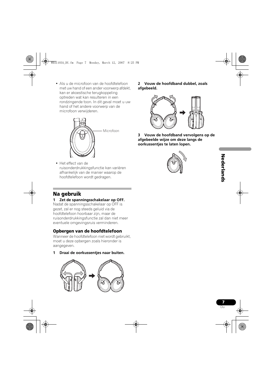 Na gebruik | Pioneer SE-MJ7NC User Manual | Page 47 / 132