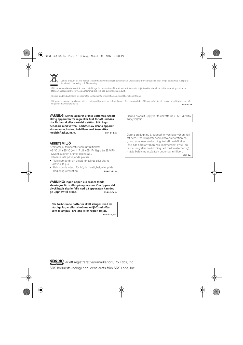 Pioneer SE-MJ7NC User Manual | Page 58 / 132