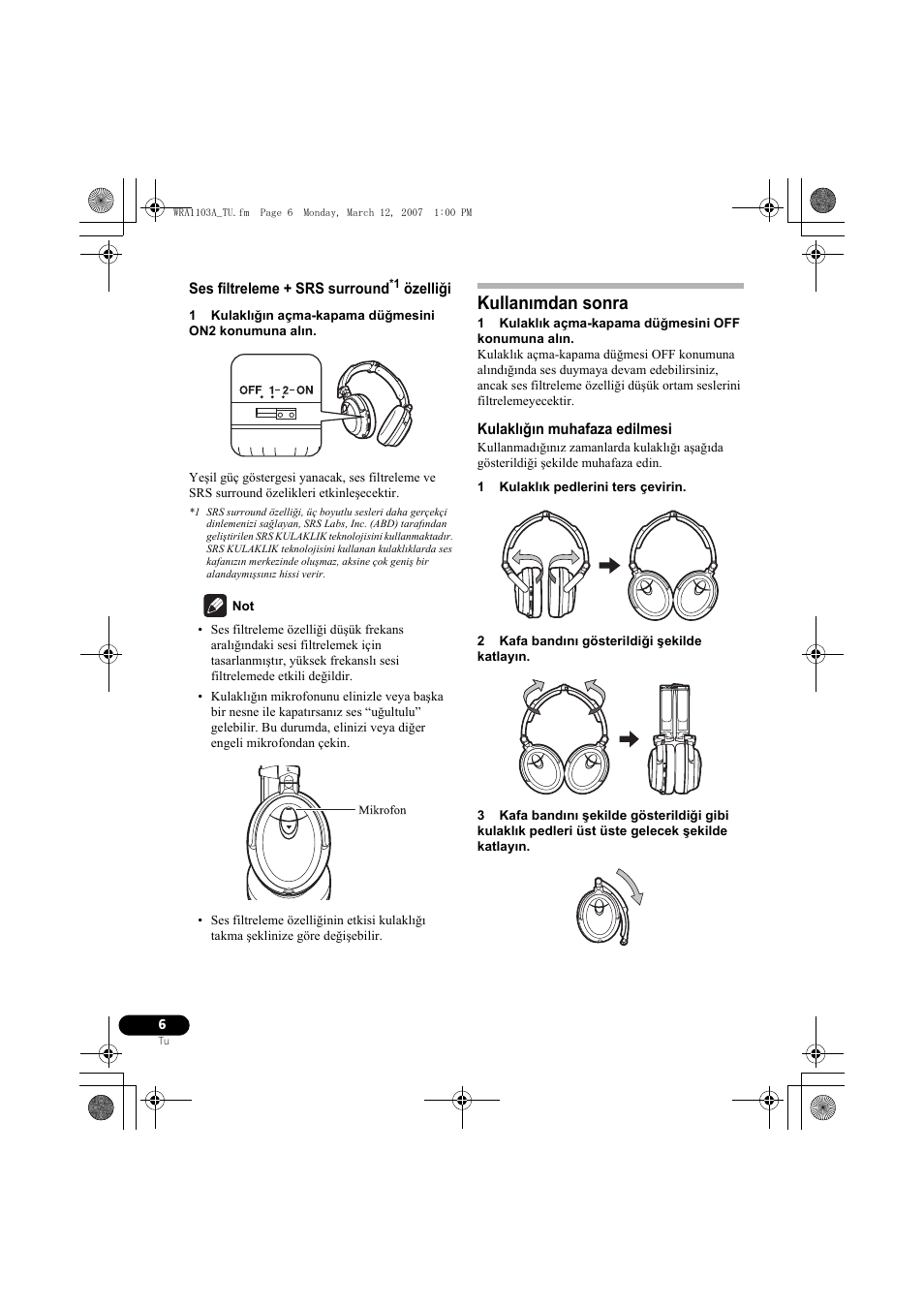 Kullanımdan sonra | Pioneer SE-MJ7NC User Manual | Page 78 / 132