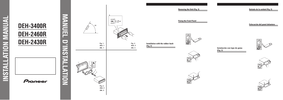 Pioneer DEH-3400R User Manual | 6 pages